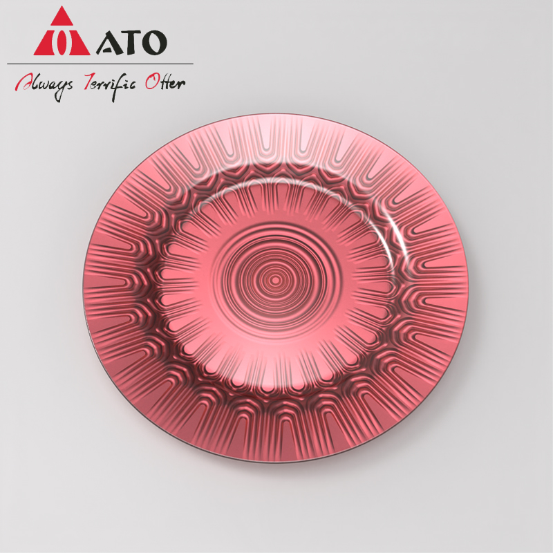 ATO Green Red Gold Sliver Restaurant Charger Plates