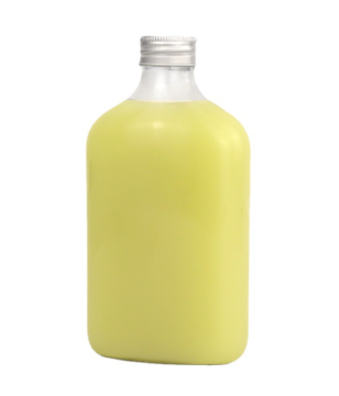 Custom Logo Disposable Plastic Pet Juice Bottle 350ml with Lid for Hot Stamping