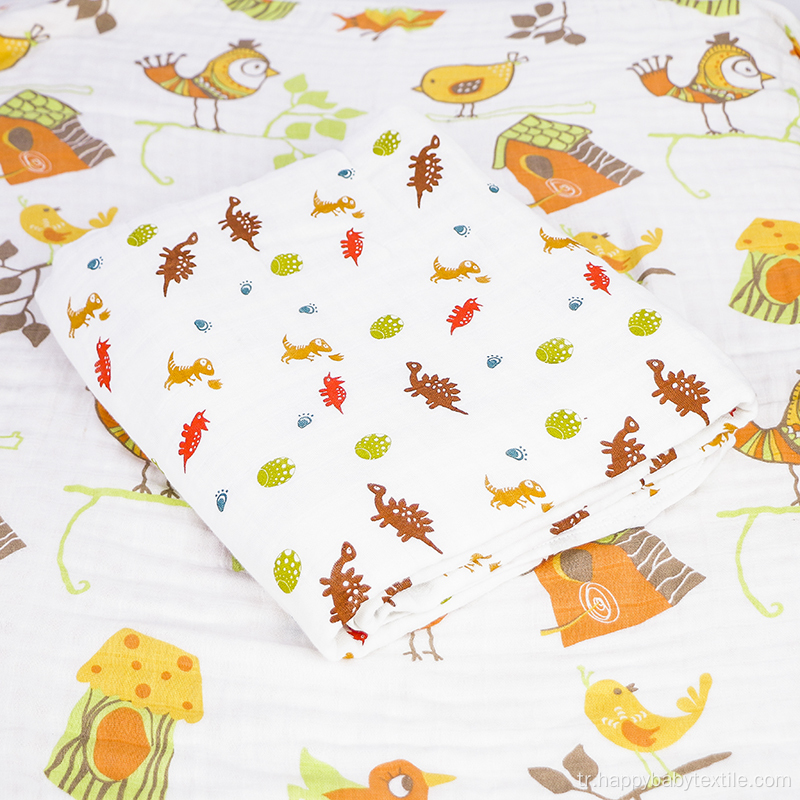Bebek pamuklu muslin snuggle battaniye
