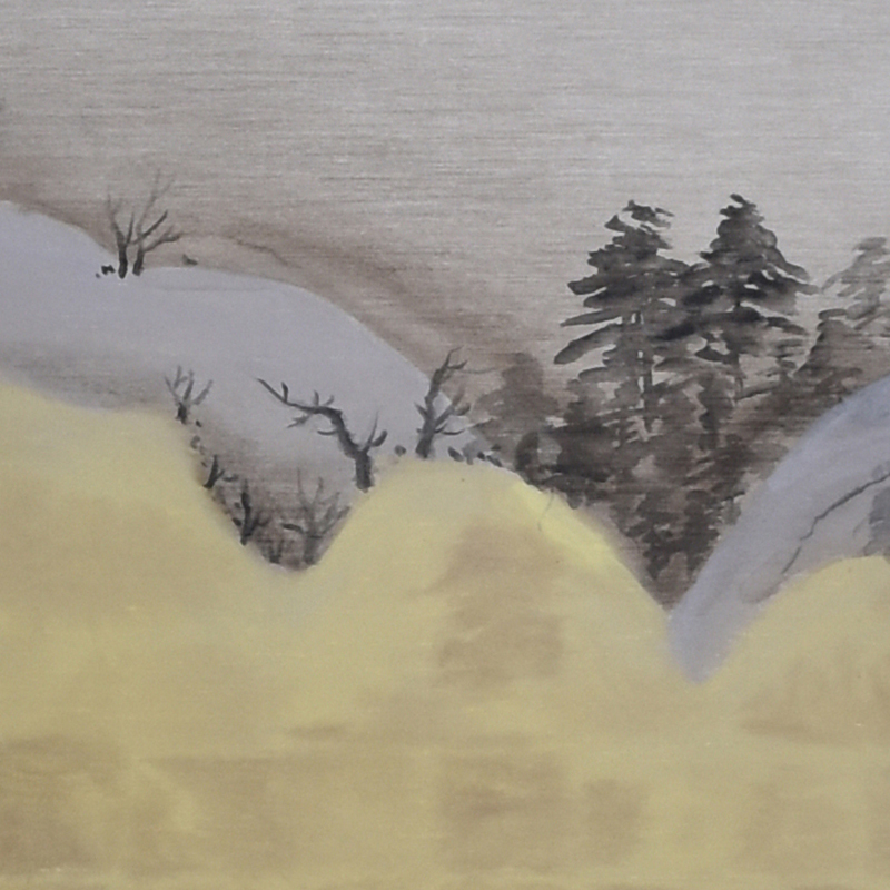 light-yellow-landscape-hand-painted-wallpaper4