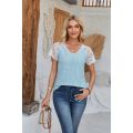 Short Sleeve V-Neck Shirt Casual Women's