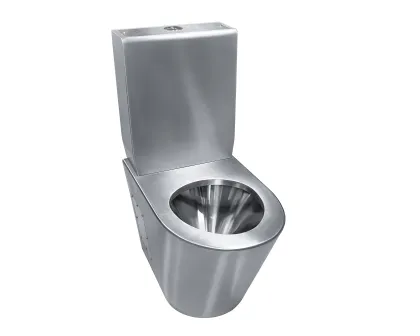 Gold Stainless Steel Elongated Oval Toilet