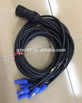 socapex fanout cable to powercon connectors