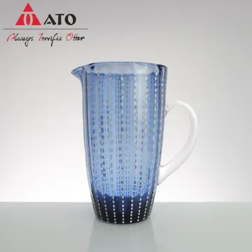 ATO Blue Tea Pot glass jug cup Pitcher