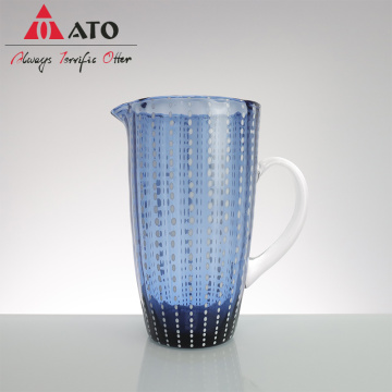 Ato Blue Tea Pot Plack Glass Pitcher