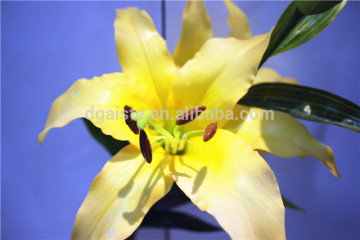Home garden creepers decoration 110cm Height artificial yellow 2 flowers 2 bud Lily making EBHH04 2212