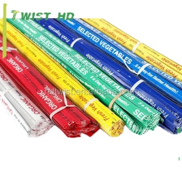 2023 New Design PET Vegetables Cable Twist Wire Tie Waterproof paper Customized printed For Vegetable