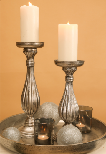 Rill Antique Finish Candle Holder For Decoration
