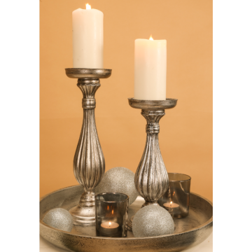  Home Decorations Rill Antique Finish Candle Holder For Decoration Supplier