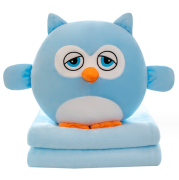 New Plush Owl Pillow: Multi-functional Pillow, Blanket, and Throw Pillow Cover