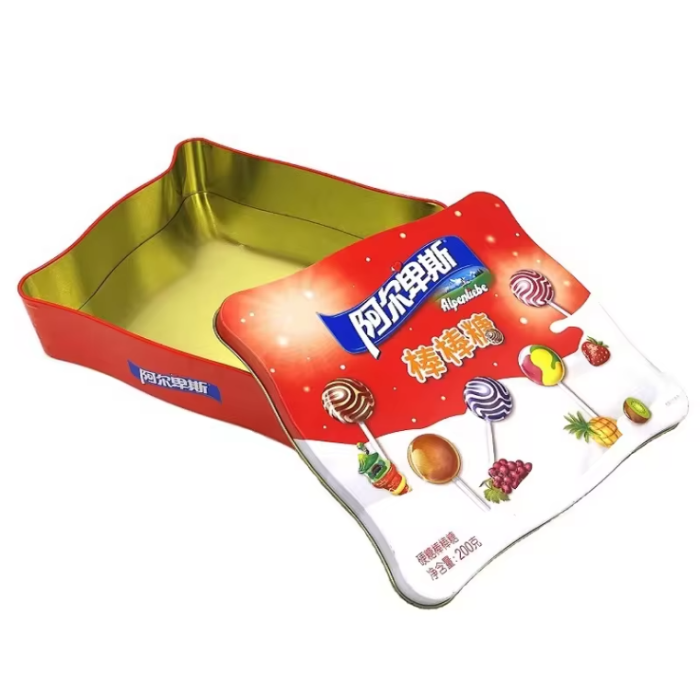 DADI Candy Lollipop Irregular Bright Luster Tin Box