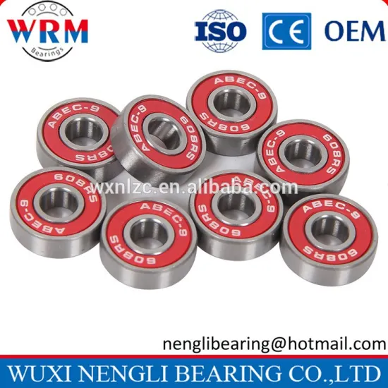 Low Price High Precision ABEC Longboard skateboard bearings 608 Red Bone 608RS
