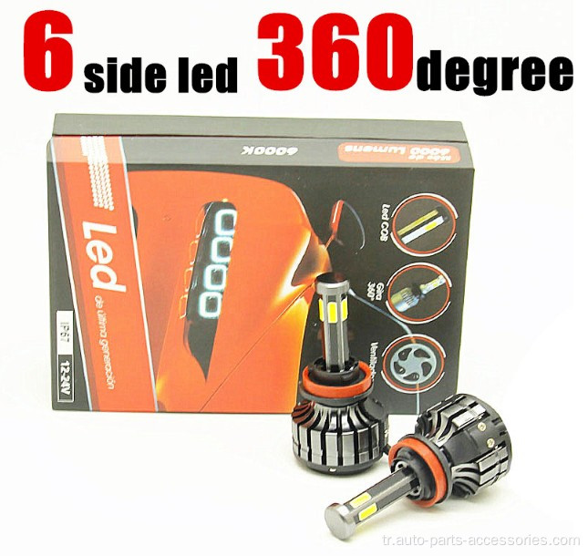 LED araba farları 360 derece H13 otomotiv ışığı