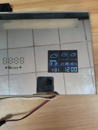 Weather Meteorology Module for Mirror: Time, Temperature, Date, and Calendar Display