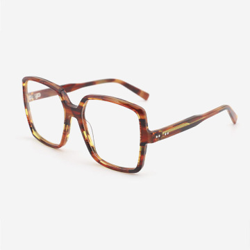 Square Oversize Acetate Female Optical Frames 24A3002