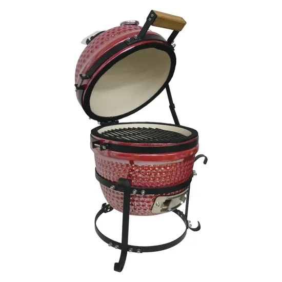 Auplex Wholesale small egg Ceramic 13" green BBQ Charcoal outdoor grill