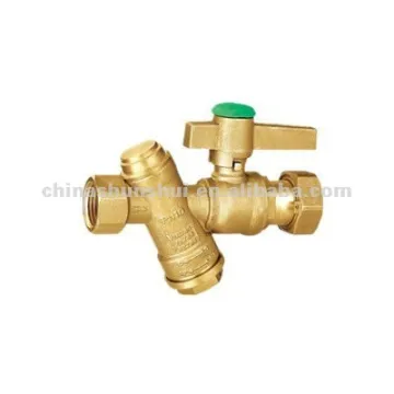 SS80020 Brass strainer ball valve with union Brass angle valve