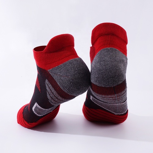 Accept personalized custom cotton nylon spandex unisex anti slip men ankle low cut athletic running sport socks