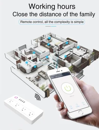 110V Voice-Controlled WiFi Smart Power Strip for Alexa and Google Home (US/Canada)