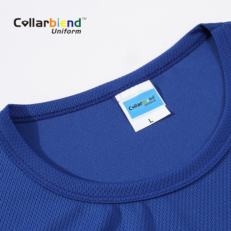 T-shirt bleu marine à col rond avec logo pas cher