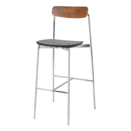 New design minimalist wooden sia bar stool