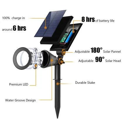 Solar spotlights outdoor 7 led
