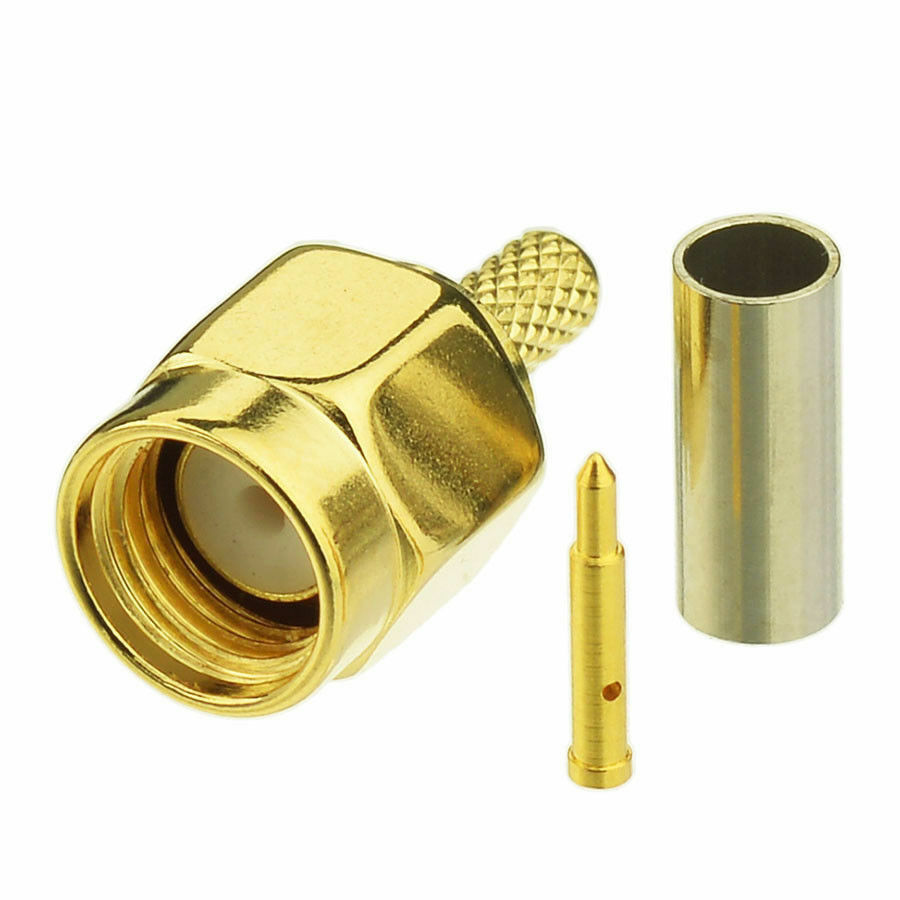 90 Degree SMA male Crimp Plug Right Angle
