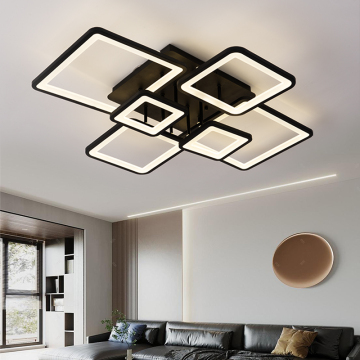 Modern Acrylic LED Ceiling Lights for Indoor Decorative Chandeliers with Remote Control