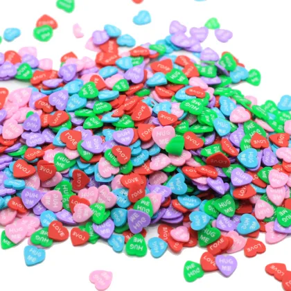 Heart Love Polymer Clay Sprinkle For Kids Diy Craft Clay Nail Art Scrapbook Decoration DIY