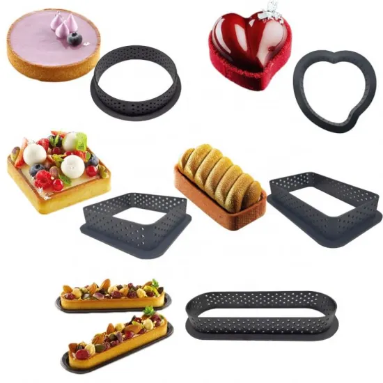 Plastic Perforation Fruit Pie Quiche Cake Mousse Mold - Kitchen Accessories for Baking