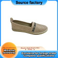 Chaussures de pêcheur à semelle en jute ornées de cristaux