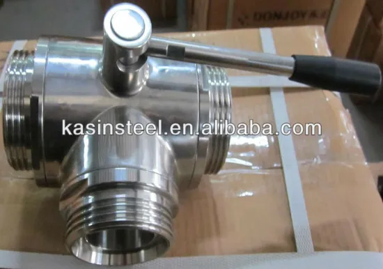 Sanitary L/T port Three-Way Ball Valve