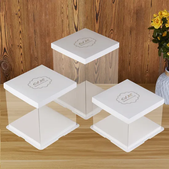 Plastic clear cake packaging box