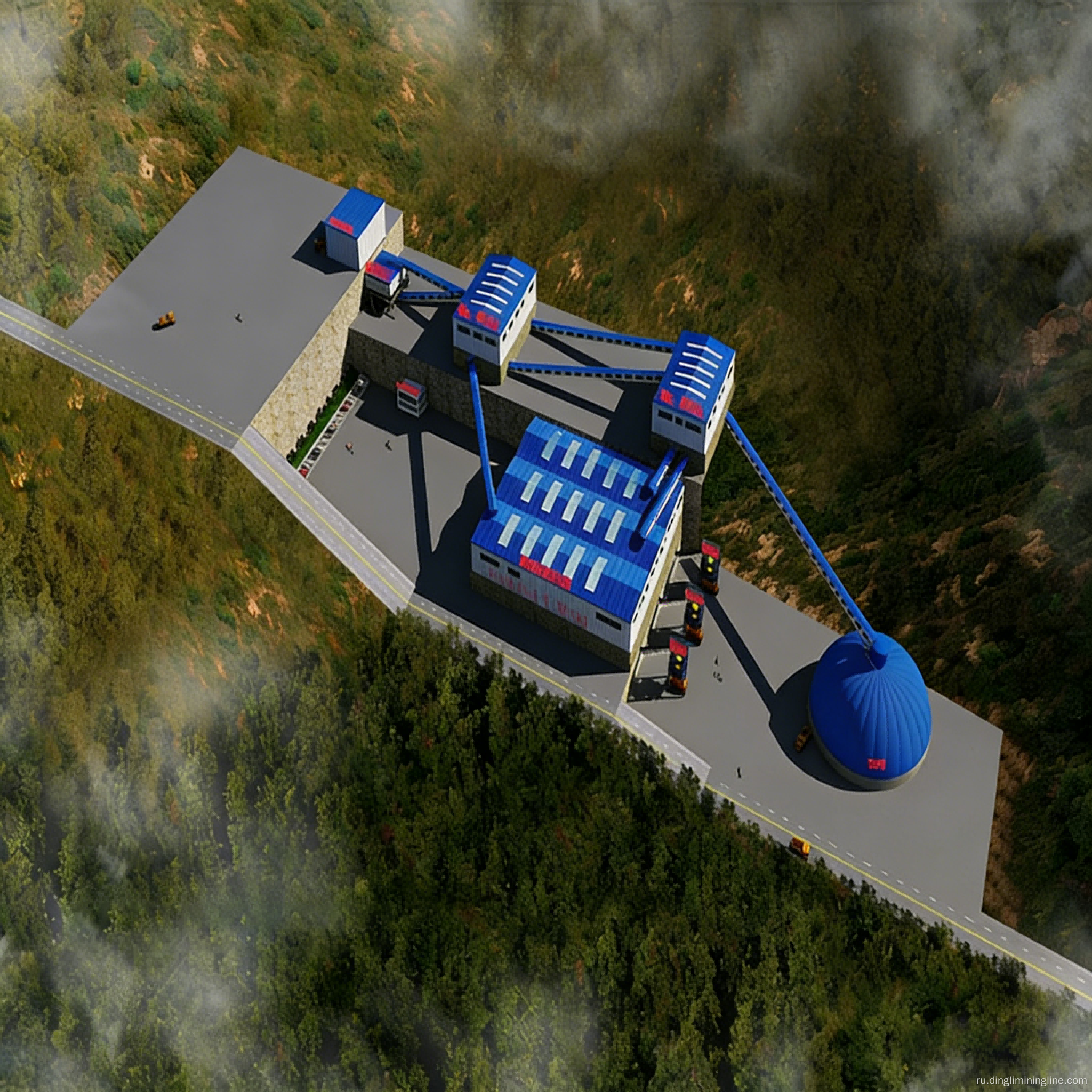 Эффективная линия обработки камня производительностью 1000 тонн в час