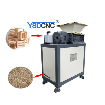 Small Dual Shaft Wood Pallet and Metal Shredder with Precision Blades