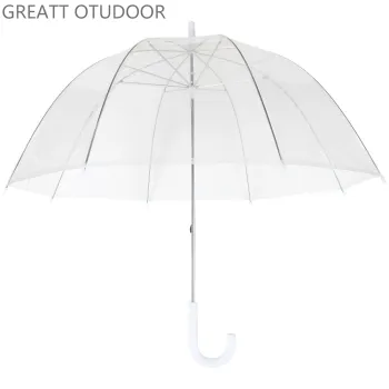 Transparent Custom Automatic Classic Umbrellas with Logo - 94cm POE Umbrella for Giveaways