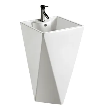 Bathroom Floor Standing Big Size Pedestal Wash Basin for Outdoor Use