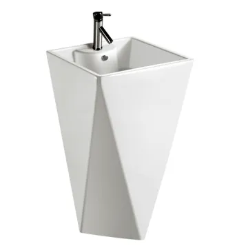 Bathroom Floor Standing Big Size Pedestal Wash Basin for Outdoor Use