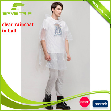 Cheap Clear Raincoat in Ball with Keychain
