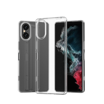 Kasing telepon transparan Silicone Clear Clear Ultra-Thin TPU Transparan untuk Sony Xperia 5/1/10/V/IV/III/II Penutup Kembali