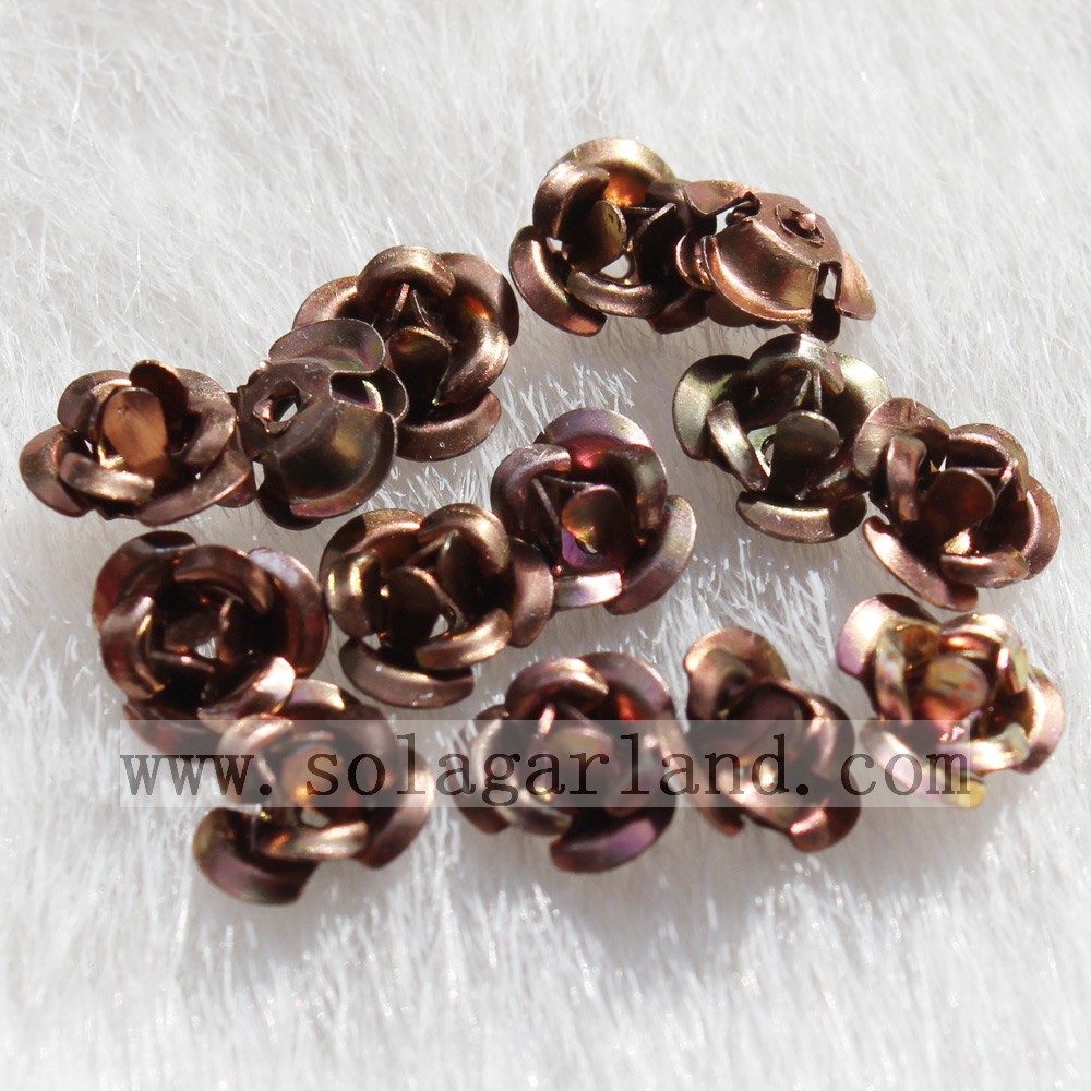 Aluminum Rose Flower Beads