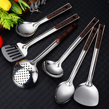 Stainless Steel Turner, Spatula, Skimmer, Ladle, Spoon, and Strainer Set