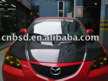 04-08 Mazda 3 BS4DR Vent Carbon Fiber Hood/carbon fiber bonnet