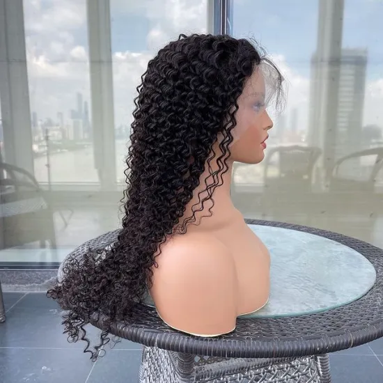 Pre Plucked Lace Front Wig for Black Women,100% Raw Virgin Indian Human Hair Wig Kinky Curly HD Full Lace Frontal Wig