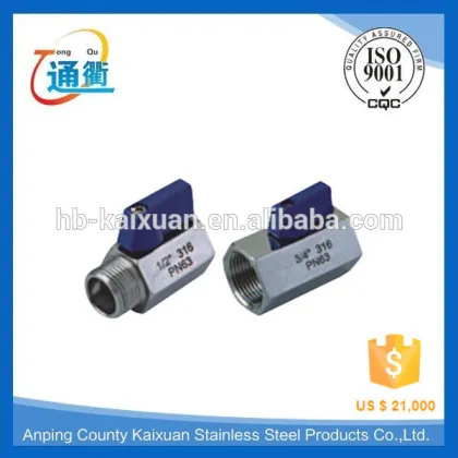 304 mini ball valve F/F,M/M,F/M threaded