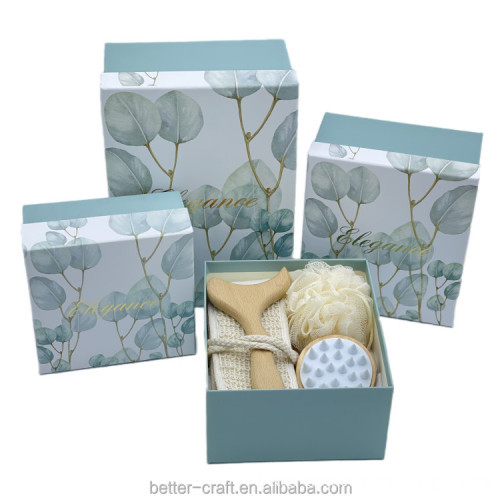 customized wooden bath sets spa shower gift set