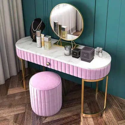 Antique European and American Style White Dressing Table Styling Chair for Sale