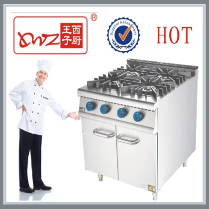 Luxury Western Kitchen Equipment Gas Burner Cooker with Cabinet