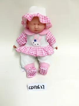 18" Baby Vinyl Doll Pink Cap