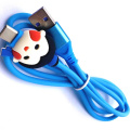 Cable de silicona USB tipo-C con icono de dibujos animados personalizados